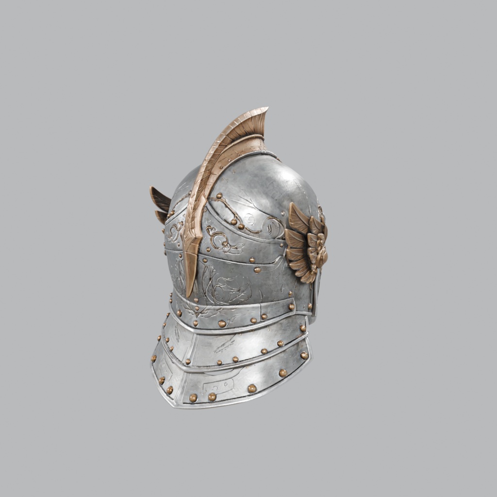 グリフォンガードの兜 | Stylized Griffon Guard Helmet - HD & Low-Poly