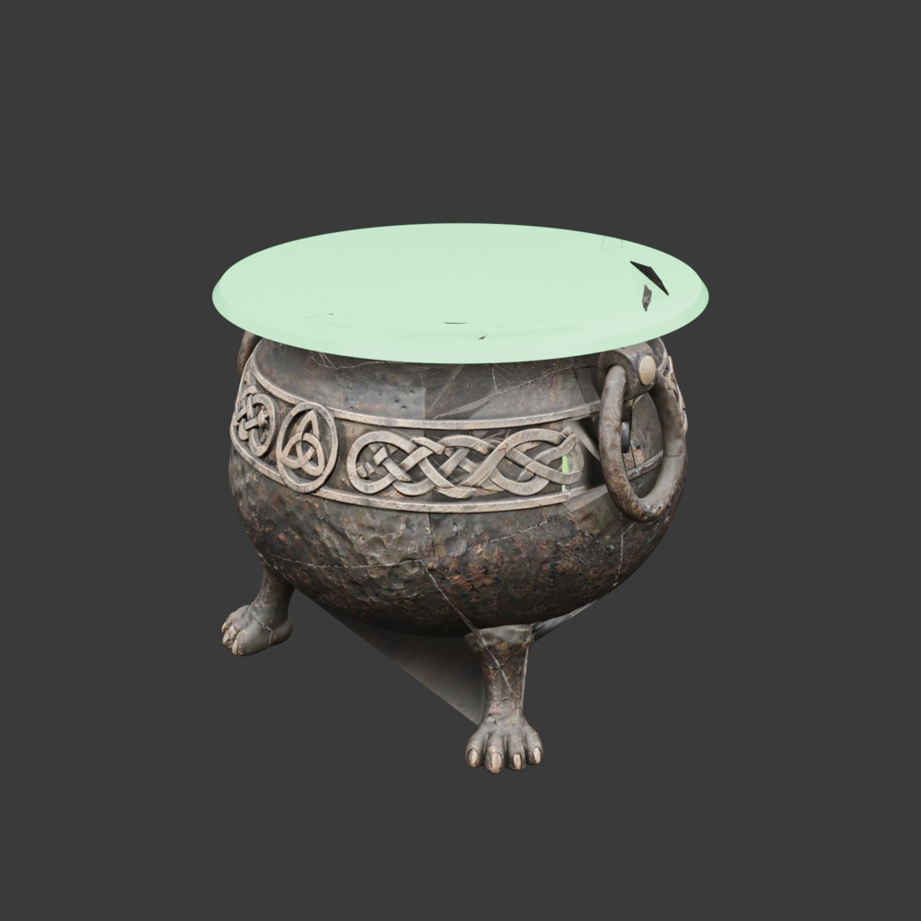 錬金術師の大釜 | Stylized Alchemist's Cauldron - HD & Low-Poly