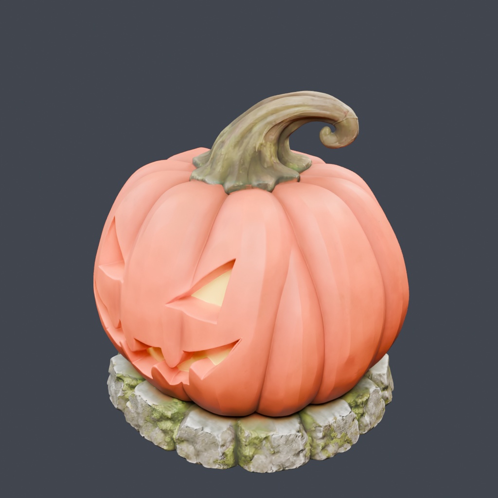 アーケイン・パンプキン | Stylized Arcane Pumpkin - HD & Low-Poly