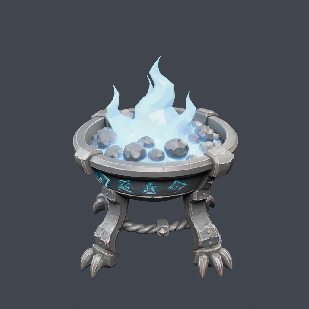 アーケイン・ブレイジャー | Stylized Arcane Brazier - HD & Low-Poly