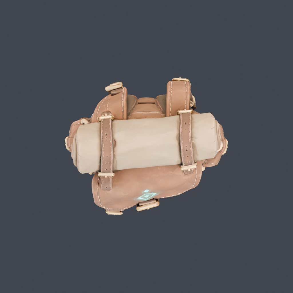 冒険者のバックパック | Stylized Adventurer's Backpack - HD & Low-Poly