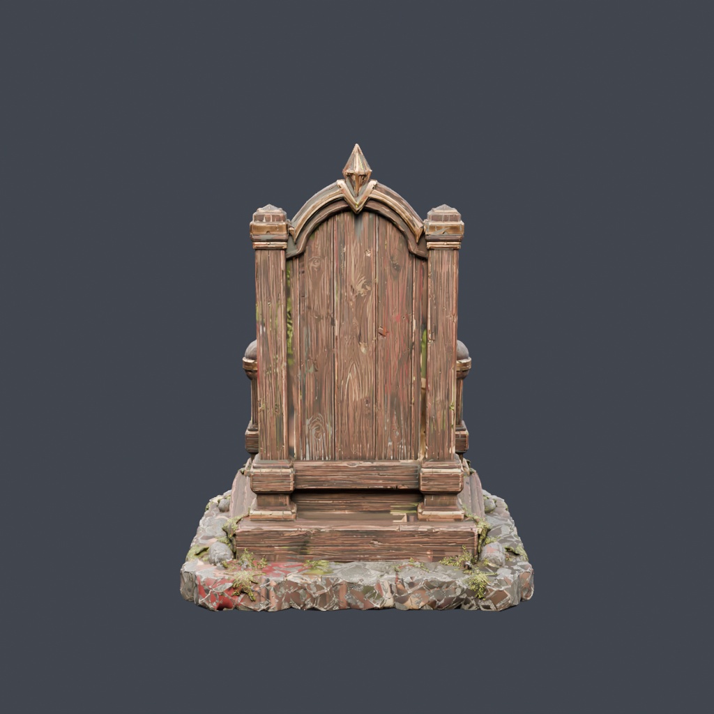 ルーンの玉座 | Stylized Runic Throne - HD & Low-Poly