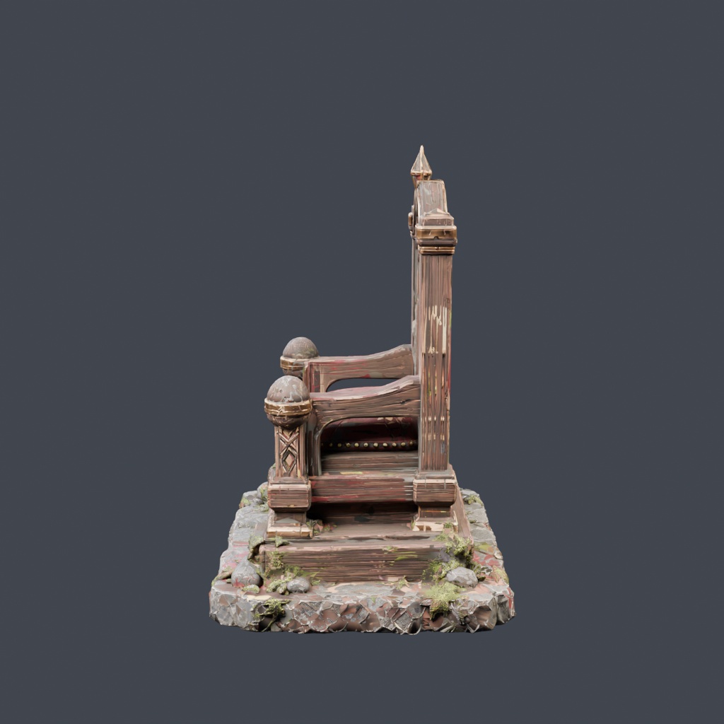 ルーンの玉座 | Stylized Runic Throne - HD & Low-Poly