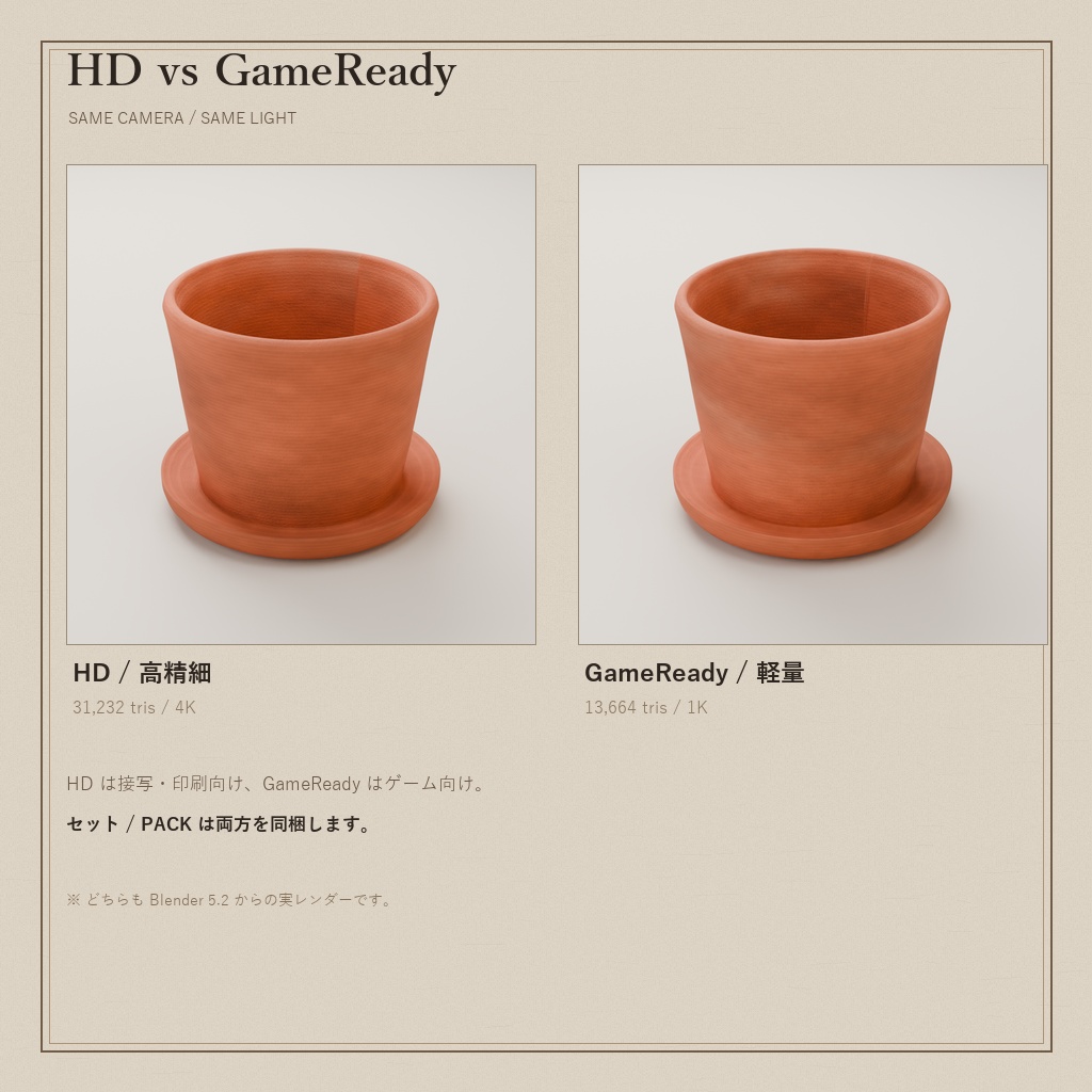 テラコッタ植木鉢(3Dモデル)