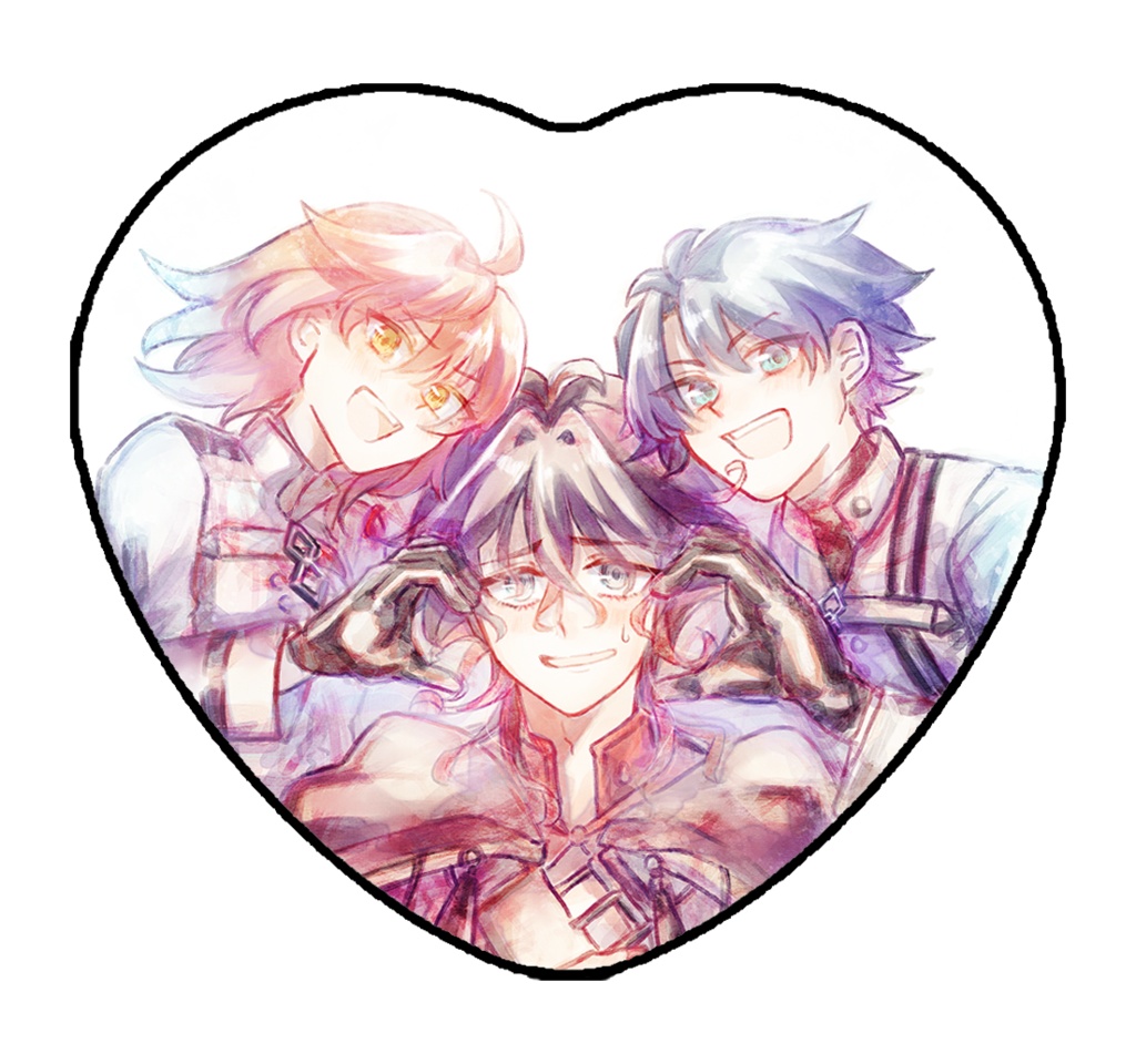 ハート缶バッチ