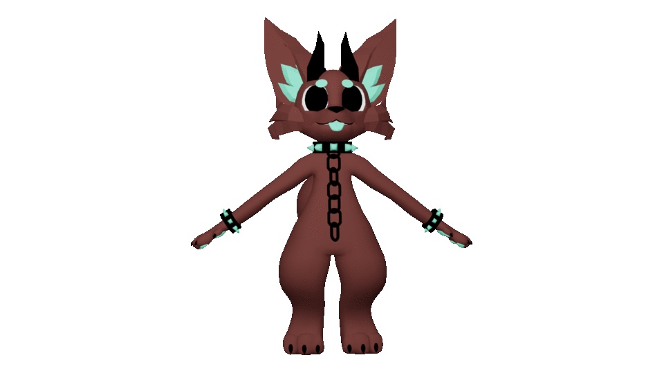 Chocolate wolf model vtuber