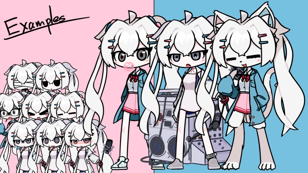 コシラズちゃんPSD立ち絵