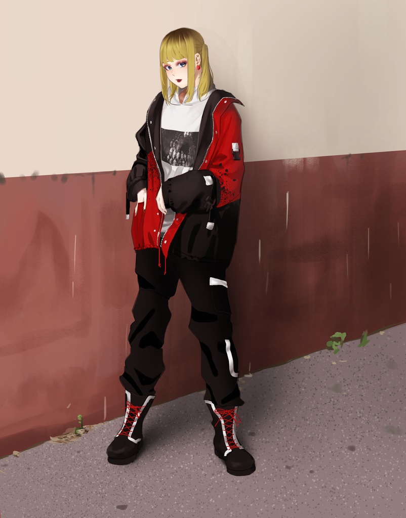 3色らんちゅうの鱗プリント