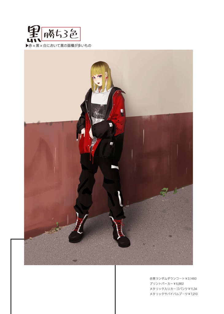 3色らんちゅうの鱗プリント