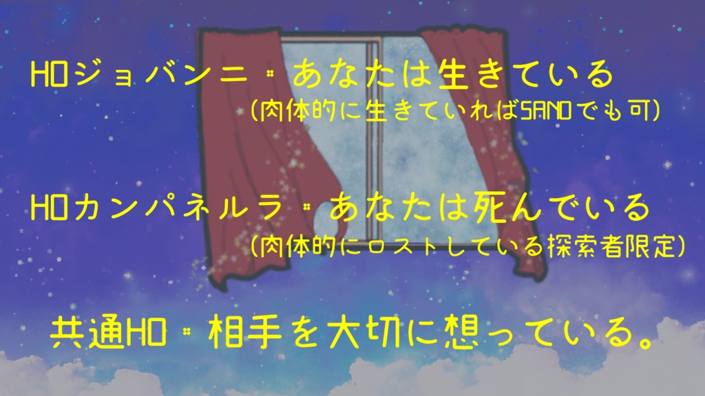 CoC「銀河鉄道の夜、運命の切符。」(無料版/有料版)