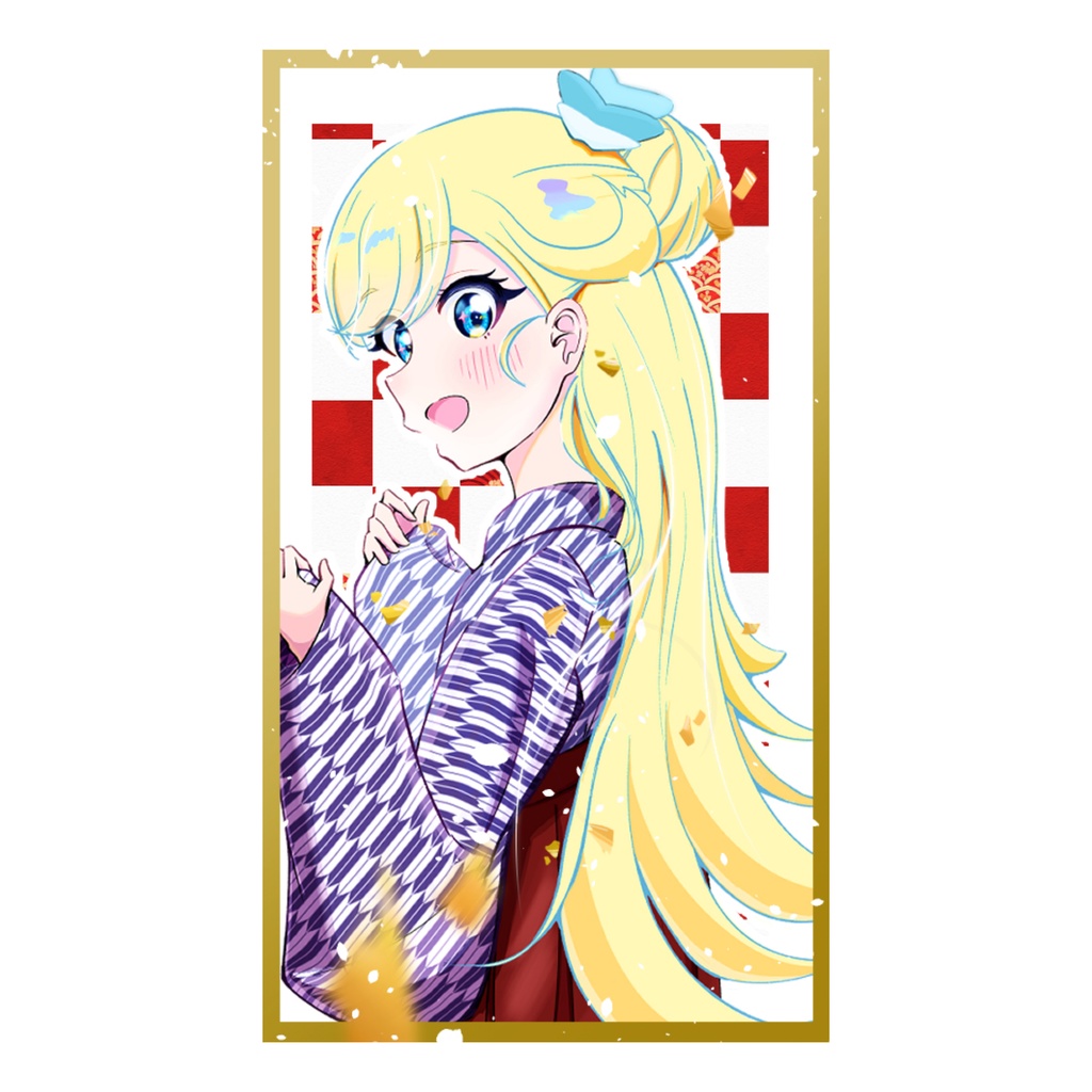 みつきの矢絣袴ステッカー