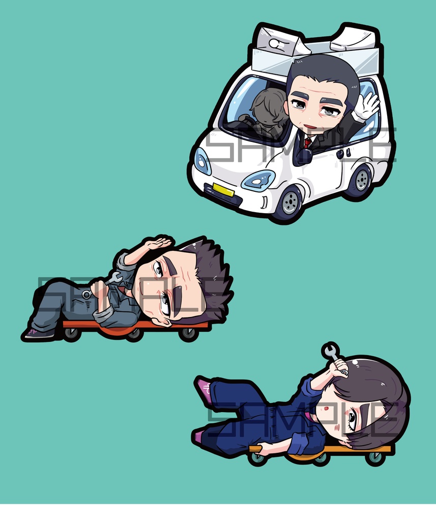 アクリルスタンド　3種　いけだ・おくやま・おくやま