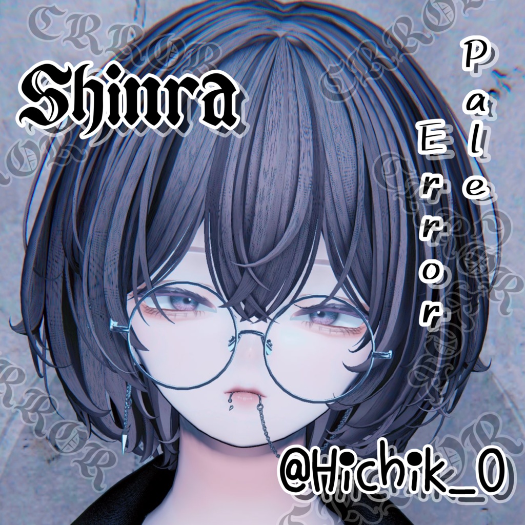 【20アバター対応】Pale Error EyeTexture