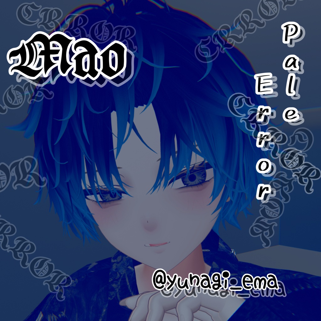 【20アバター対応】Pale Error EyeTexture