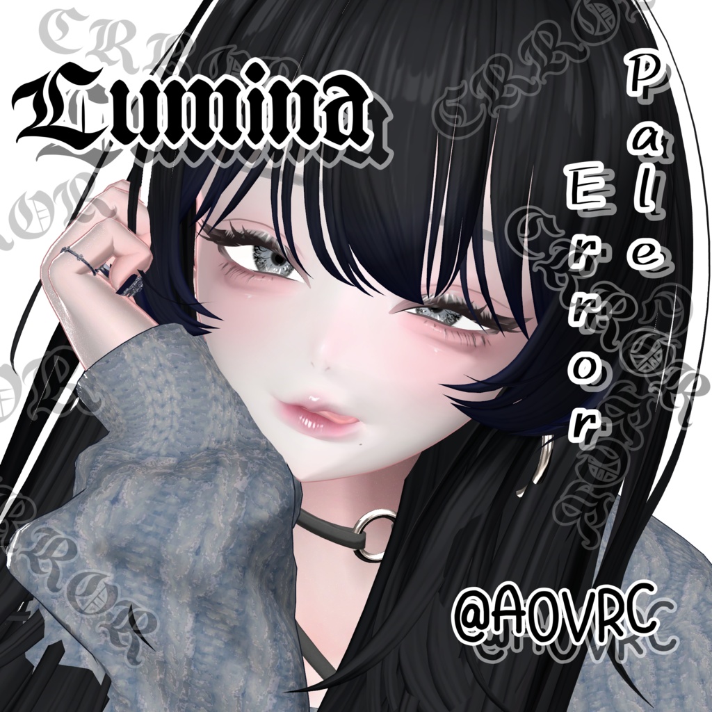 【20アバター対応】Pale Error EyeTexture