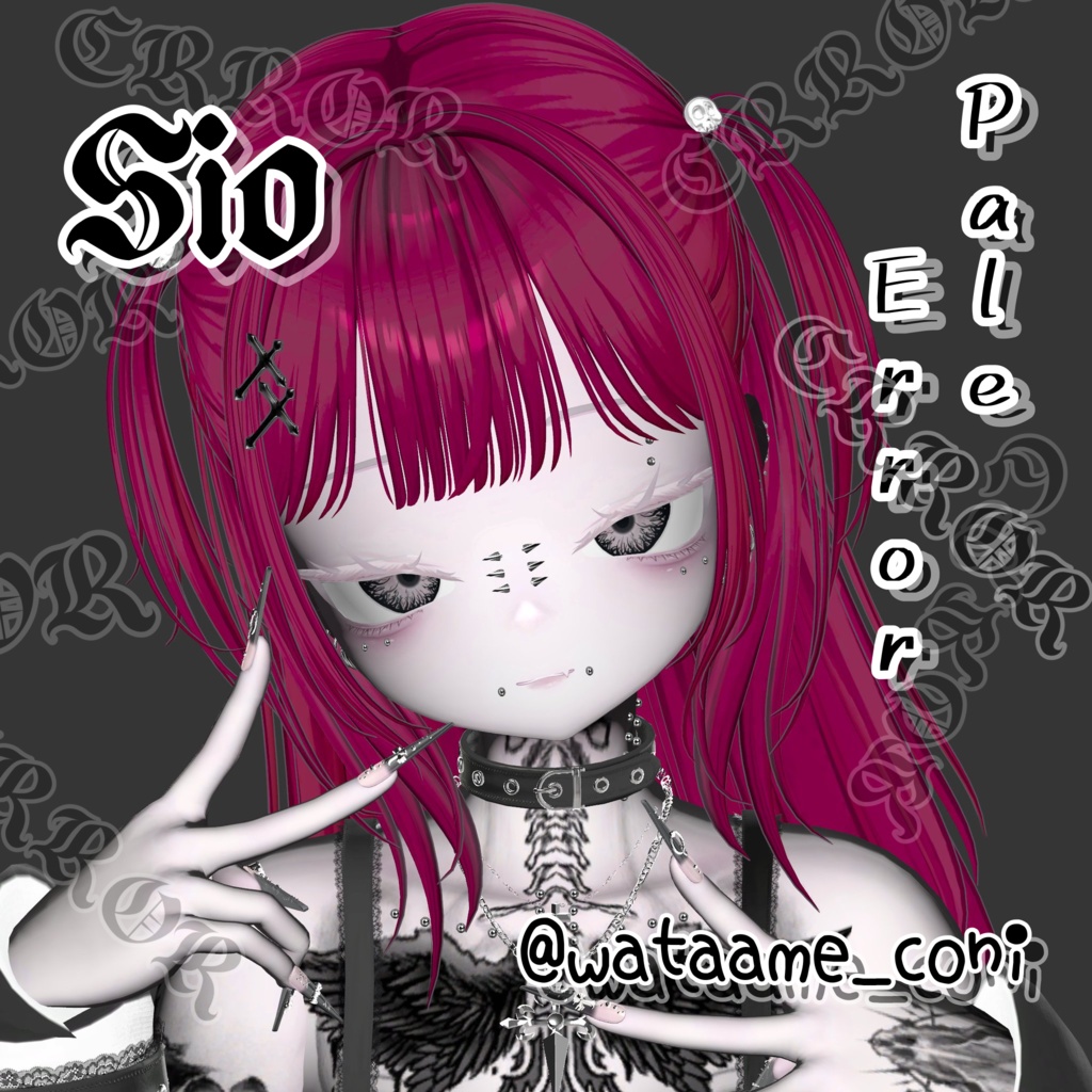 【20アバター対応】Pale Error EyeTexture