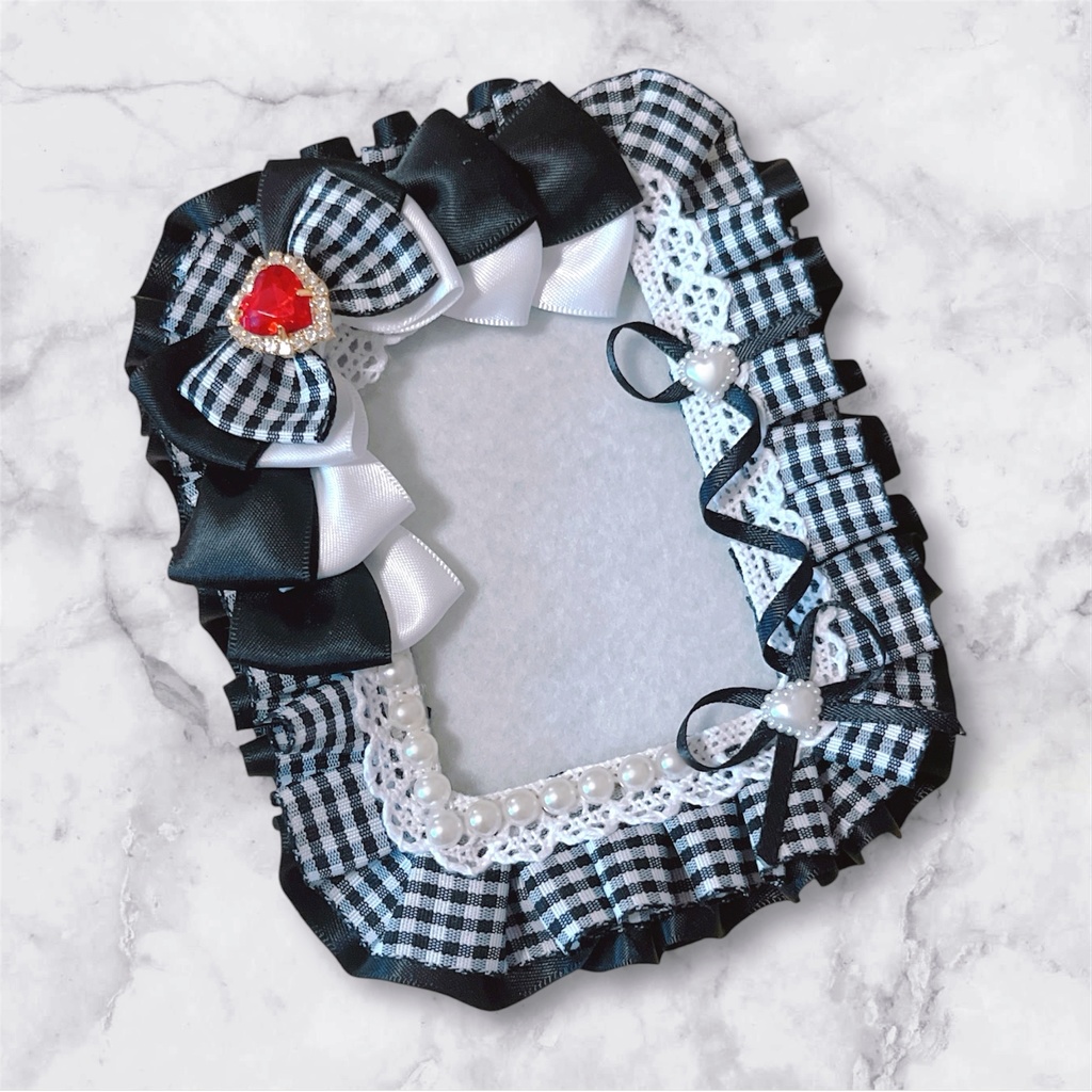 ギンガムチェックリボン硬質ケース(全10種)