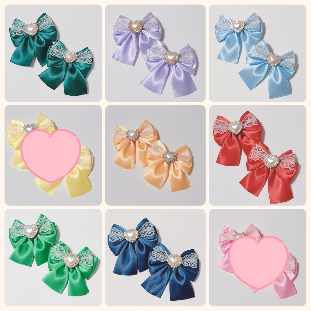 オリジナル レース×ヘアメリボン (クリップタイプ)(全7種)