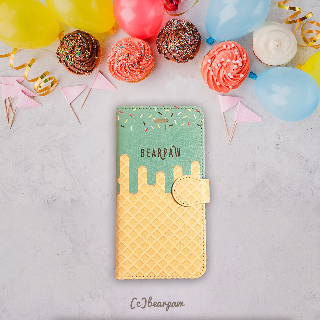 チョコミント 手帳型iPhoneケース