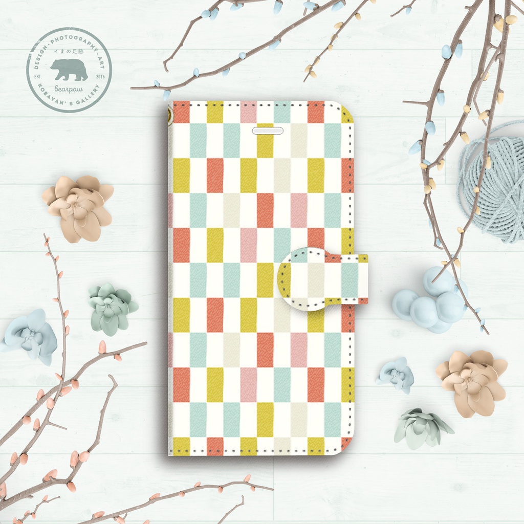 春色町娘 手帳型iPhoneケース