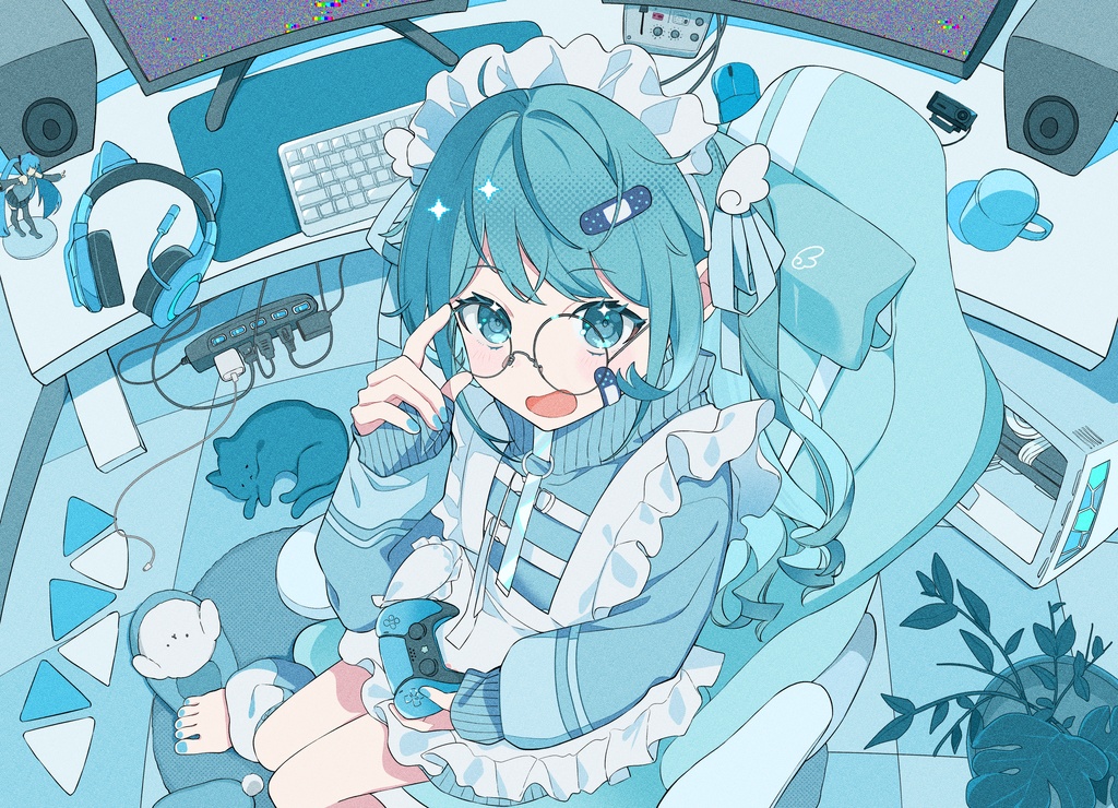 【C105】おむたつ ポストカードサイズアクリルボード