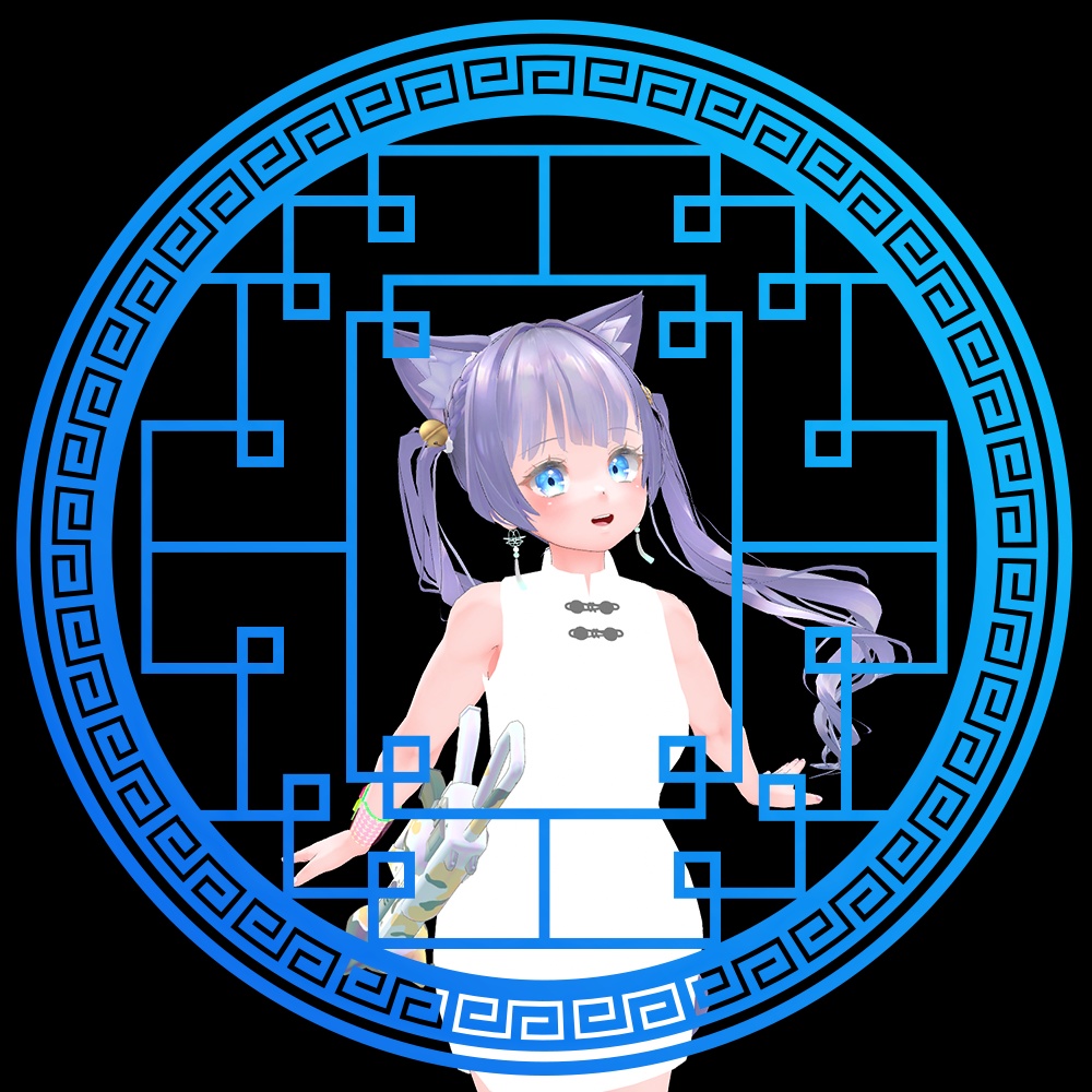 ネコタッセルイヤリング