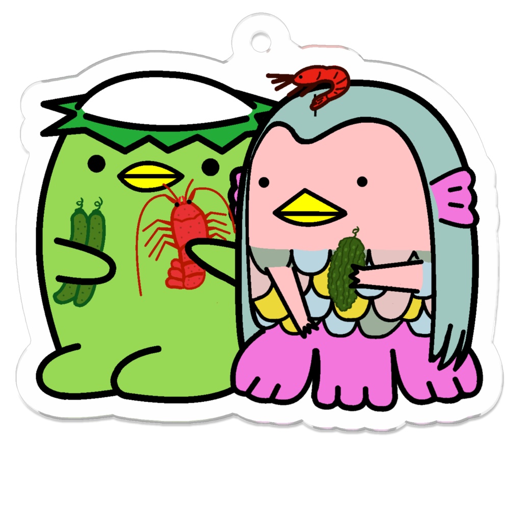 カッパさんにパワハラされてしまったアマビエさん