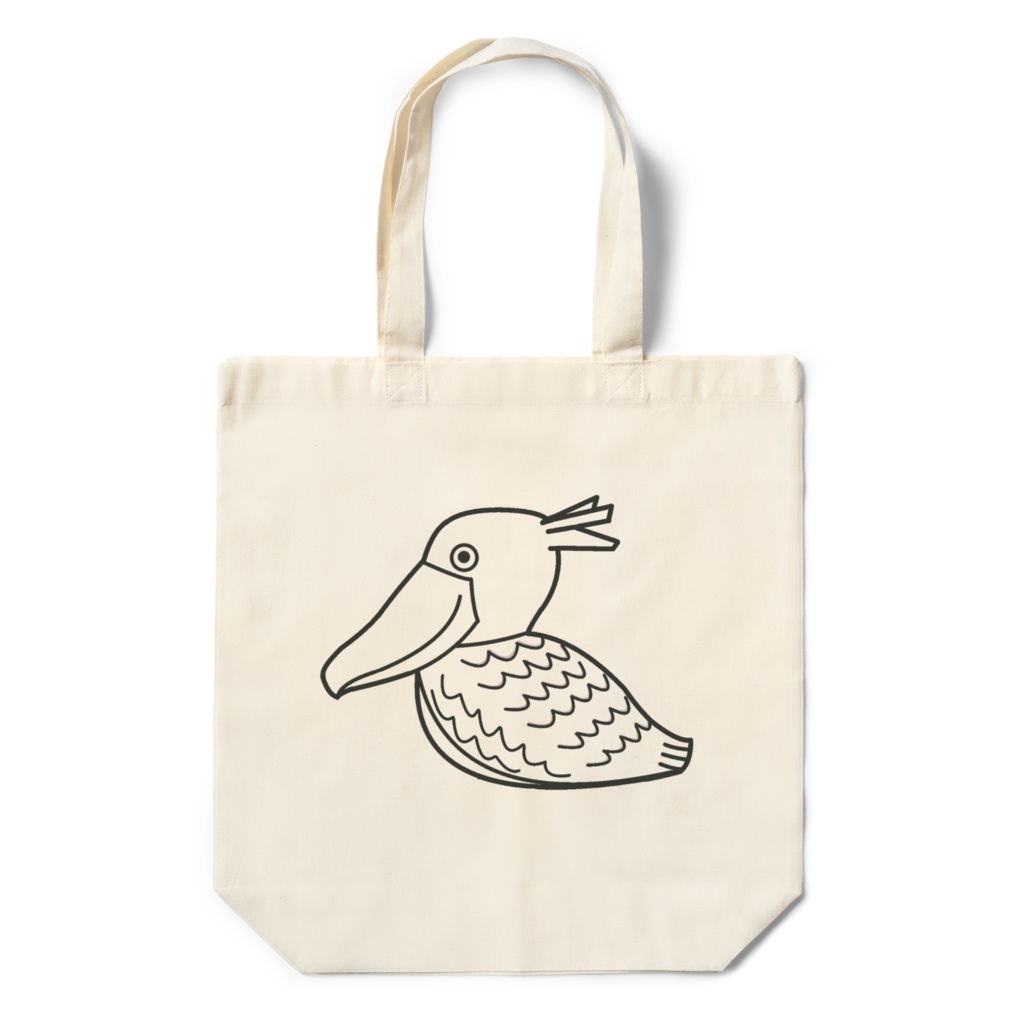 動かないハシビロコウさんエコバッグ