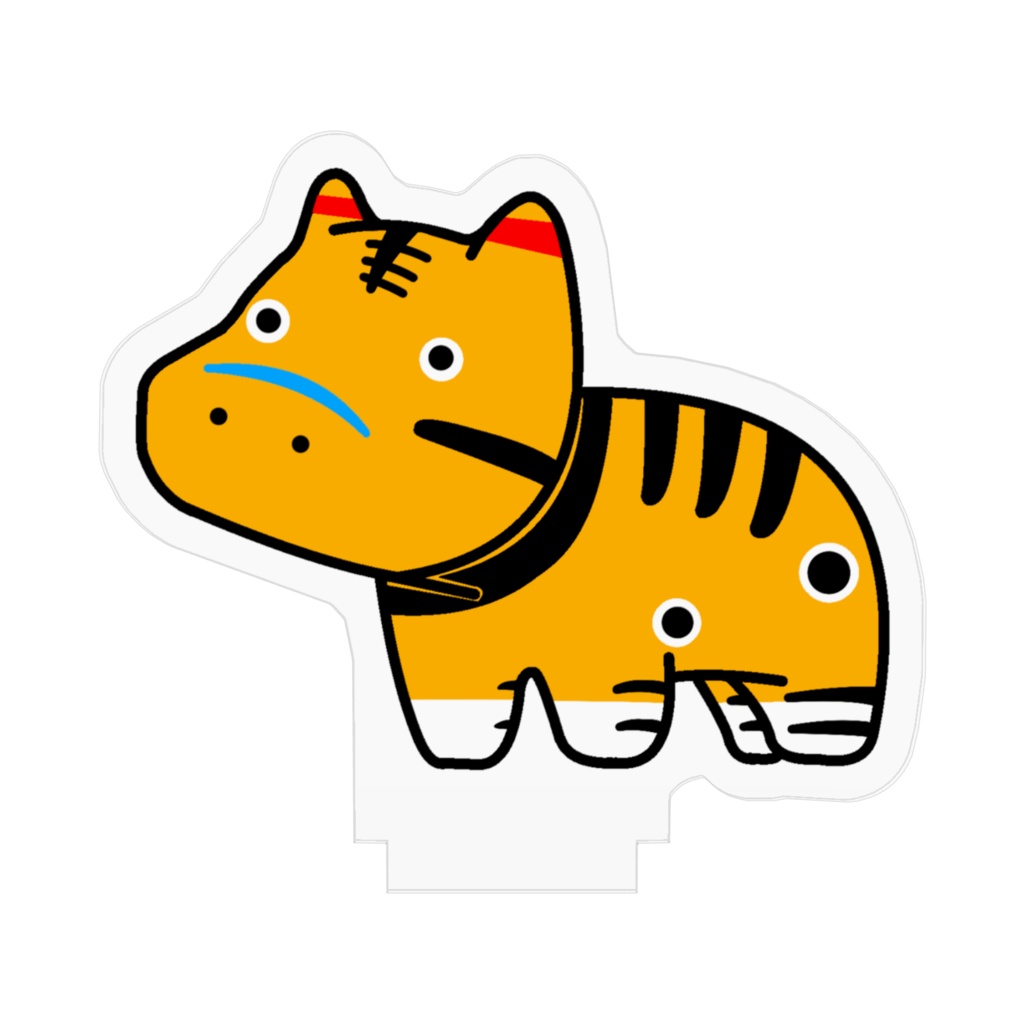 張子の虎さんのコスプレをしてしまった赤べこさんアクリルフィギュア