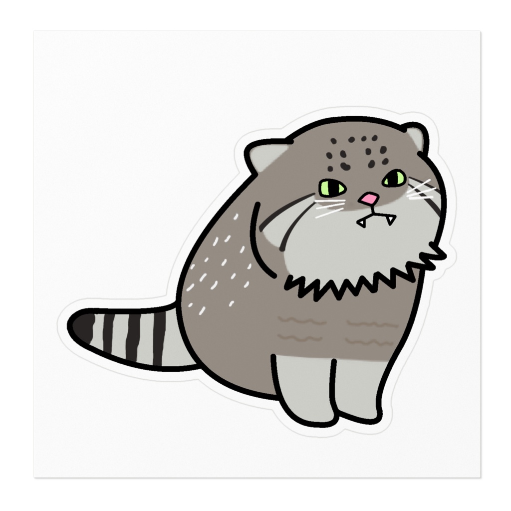 ブサカワなマヌルネコさんステッカー