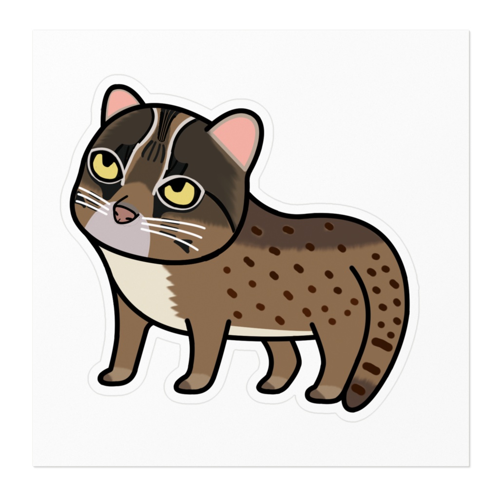 西表島の大スターなイリオモテヤマネコさんステッカー