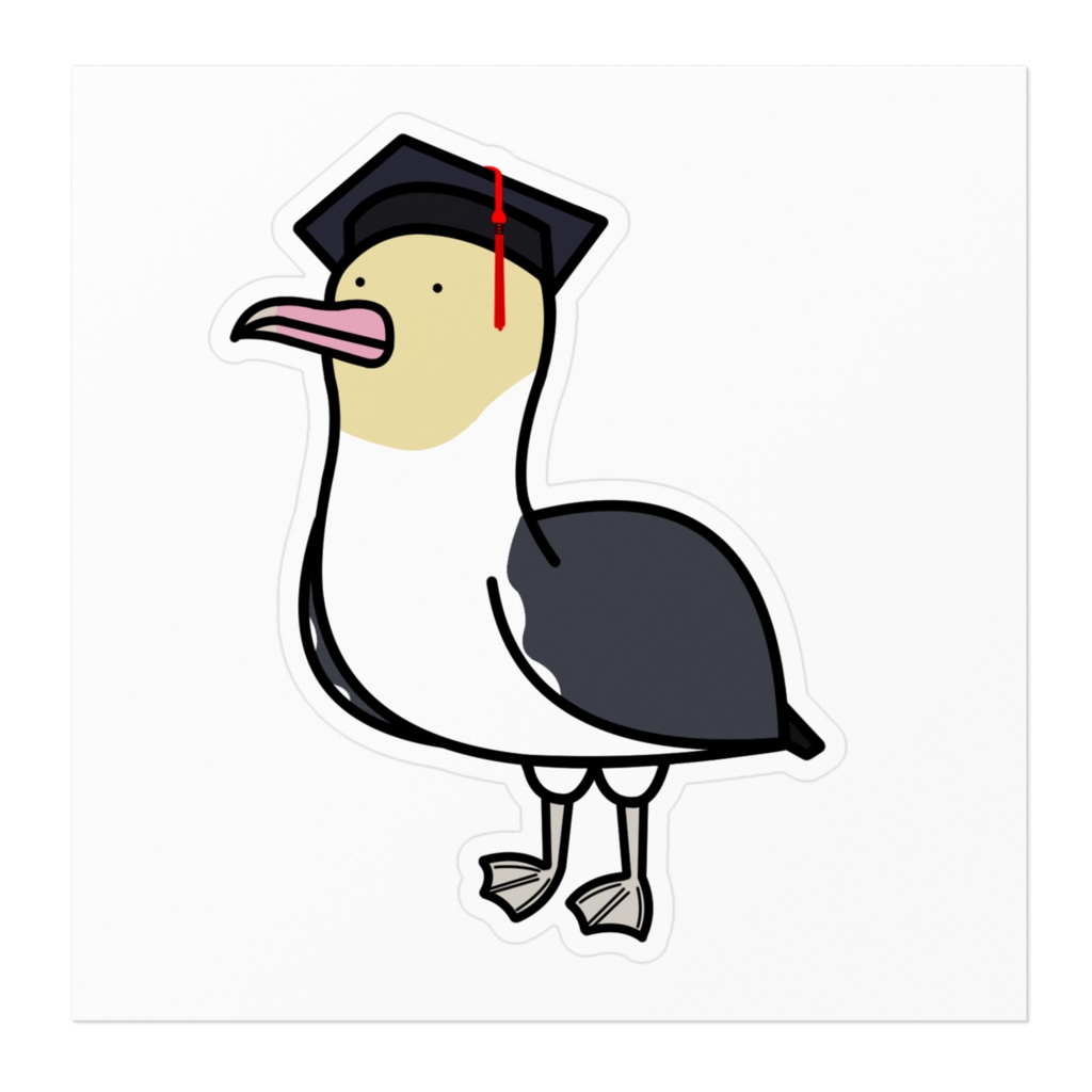 大学を卒業してしまったアホウドリさんステッカー