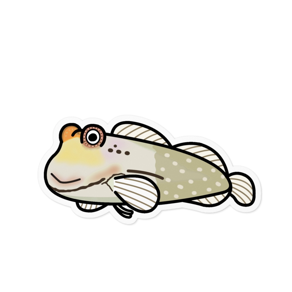 石垣島の大スターなイシガキカエルウオさんステッカー