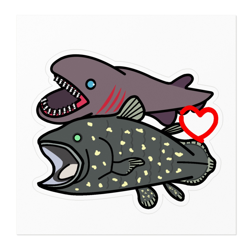 シーラカンスでラブカなシーラブカンスさんステッカー
