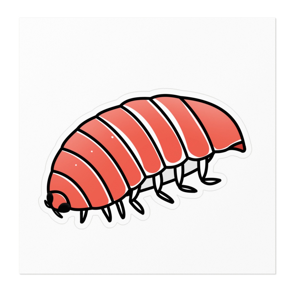 お寿司みたいなウオノシラミさんステッカー