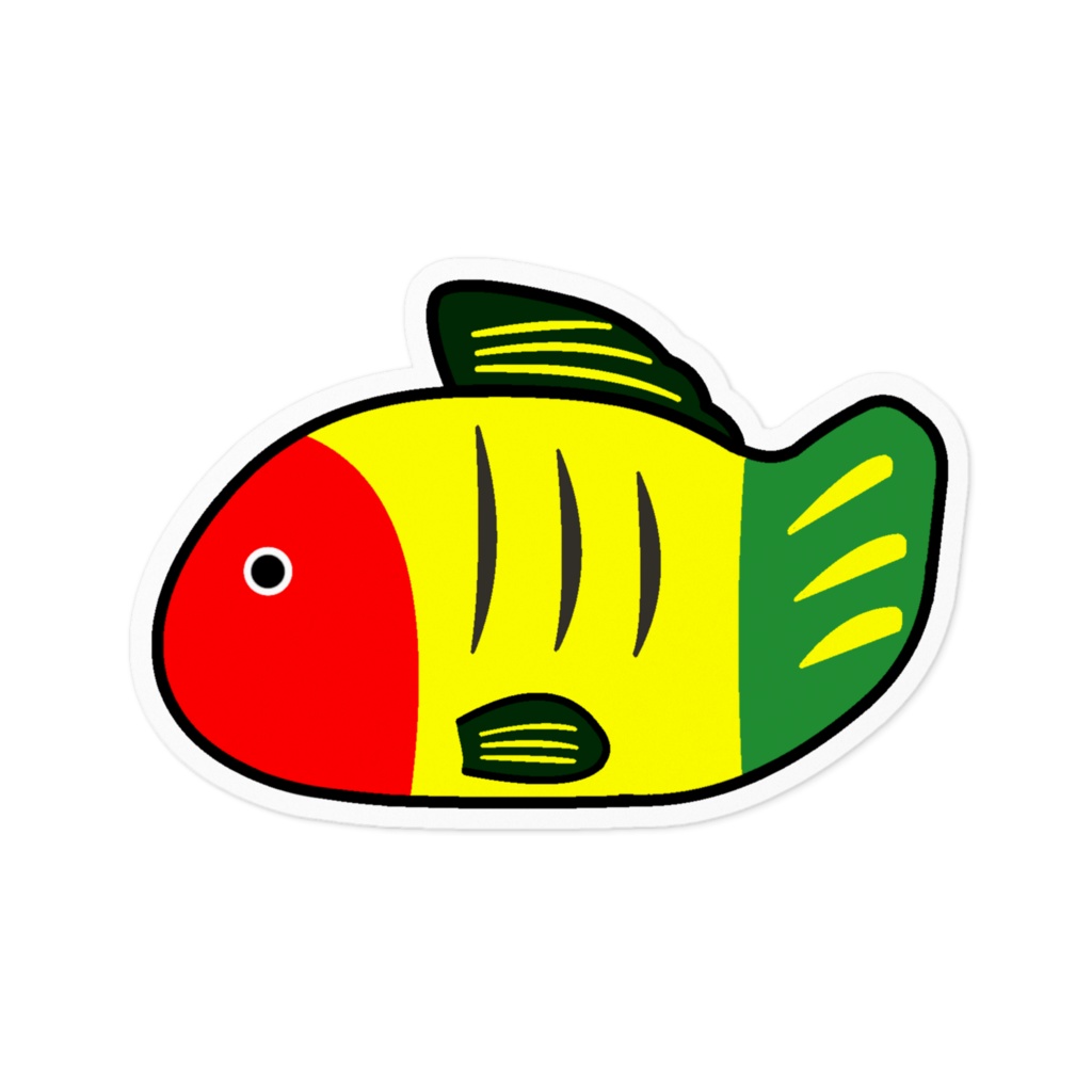 黄色いふなの黄ぶなさんステッカー