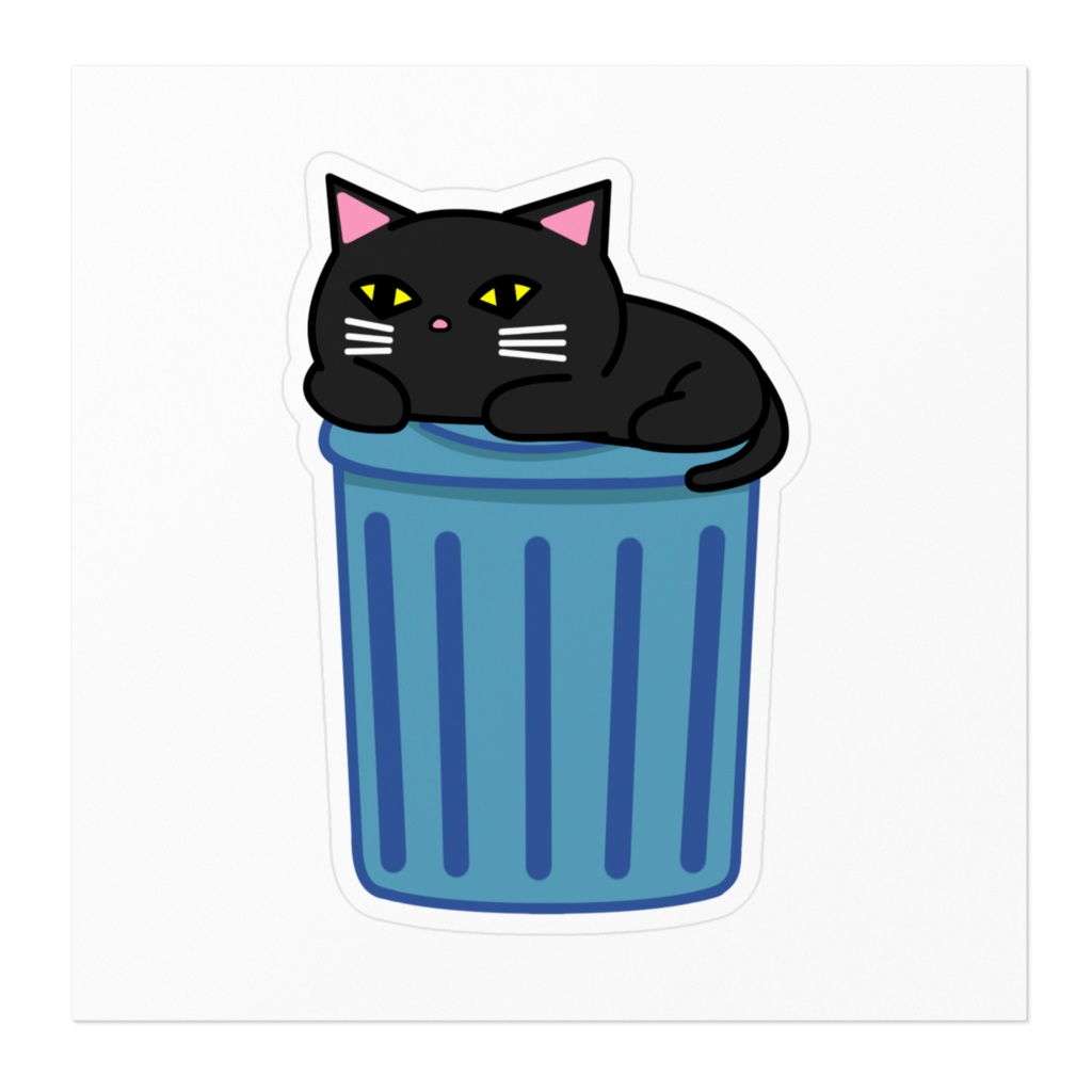 渋谷にいるネコステッカー