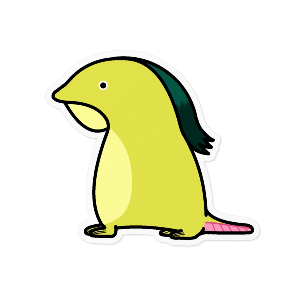 夜道で鱗が光るアリエさんステッカー