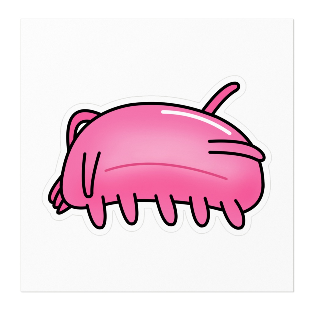 ブタさんみたいなセンジュナマコさんステッカー