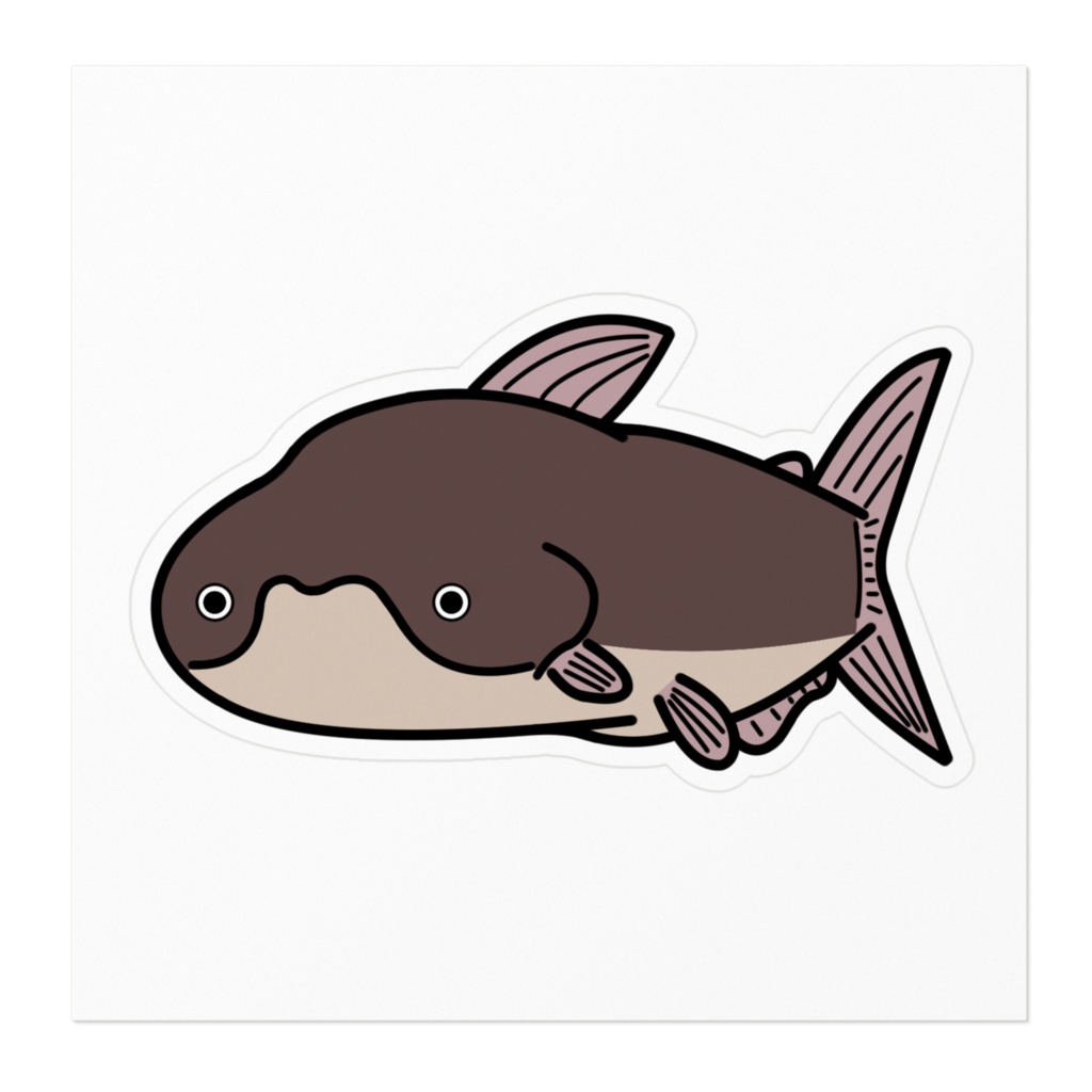 ギネスに載ってしまったメコンオオナマズさんステッカー