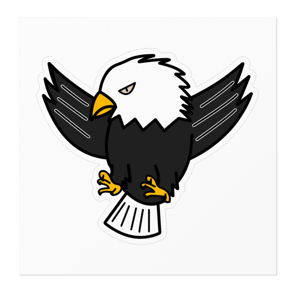 アメリカンなハクトウワシさんステッカー