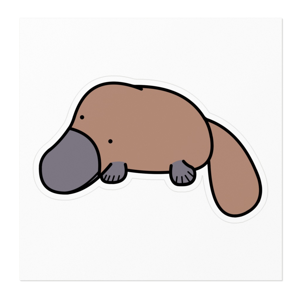 珍獣すぎるカモノハシさんステッカー