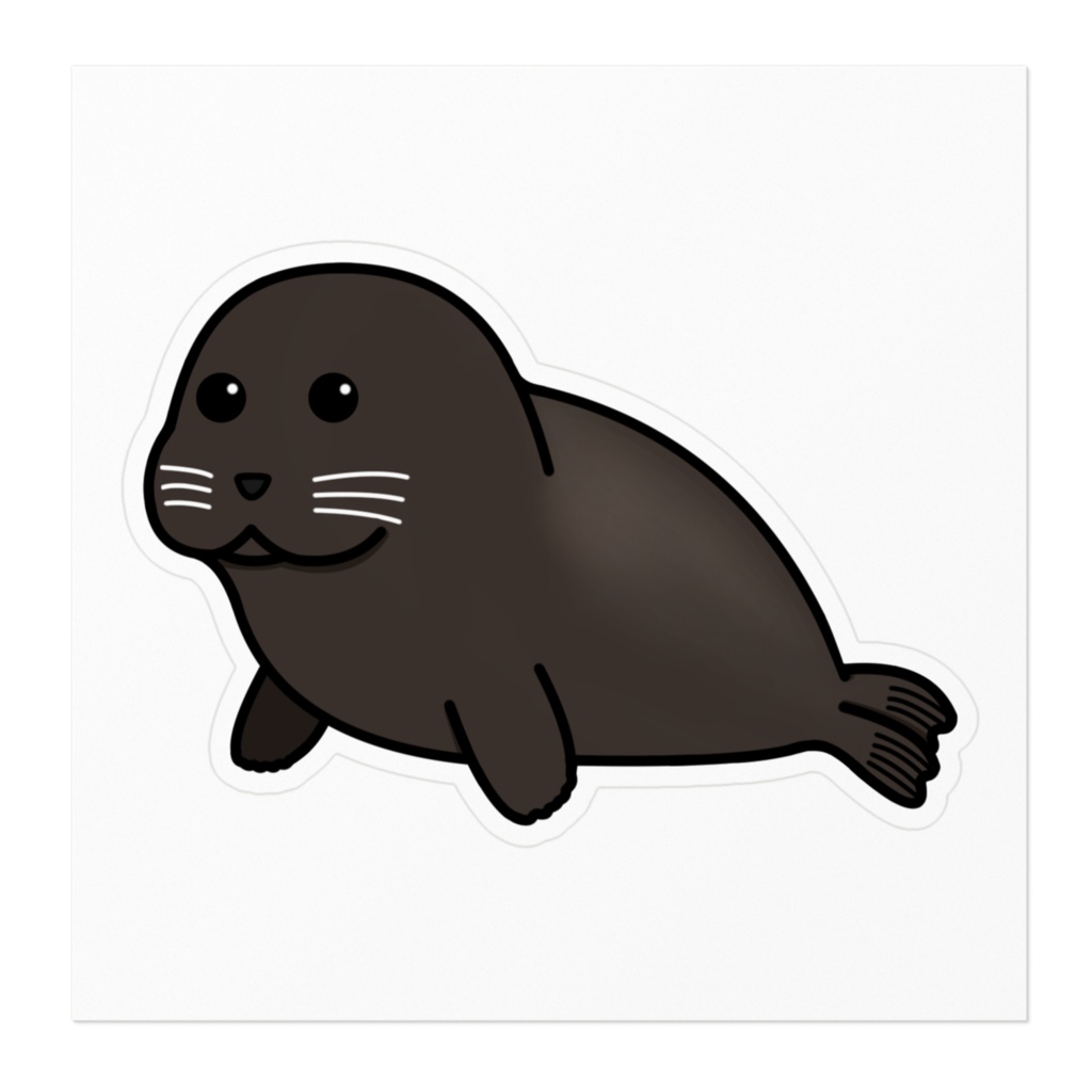琵琶湖にやって来てしまったバイカルアザラシさんステッカー
