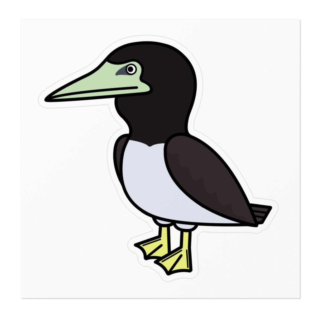 ペンギンみたいなカツオドリさんステッカー