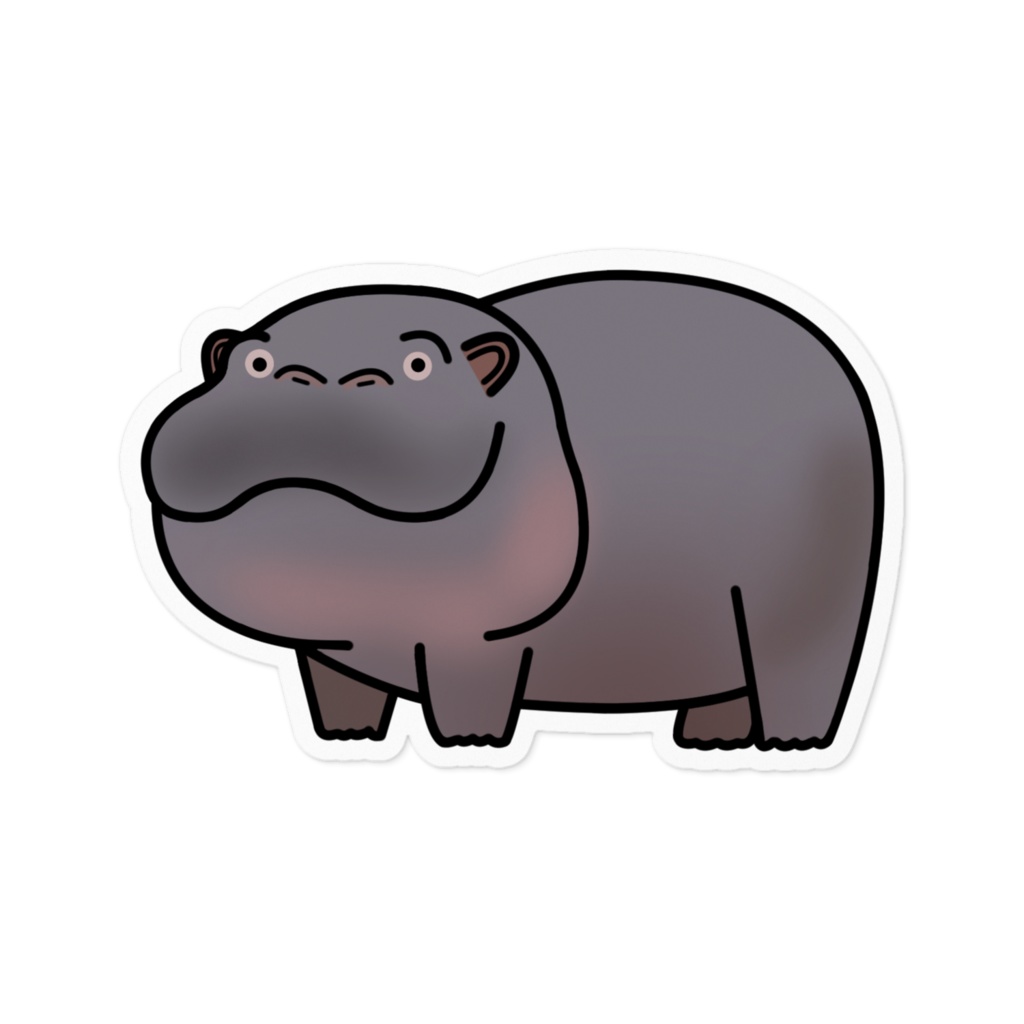 コビトカバさんに会いたいカバさんステッカー