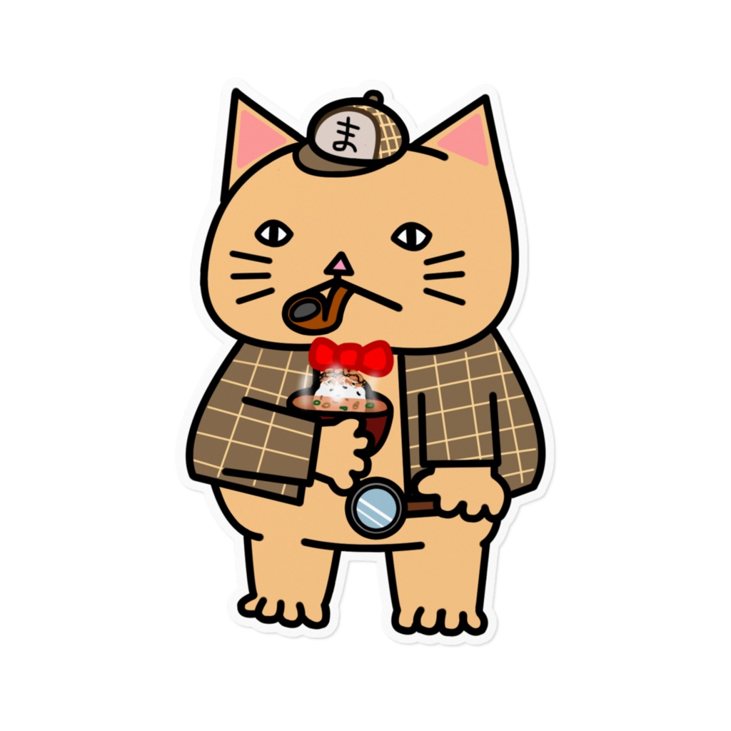 お汁探偵ねこじるまんまステッカー