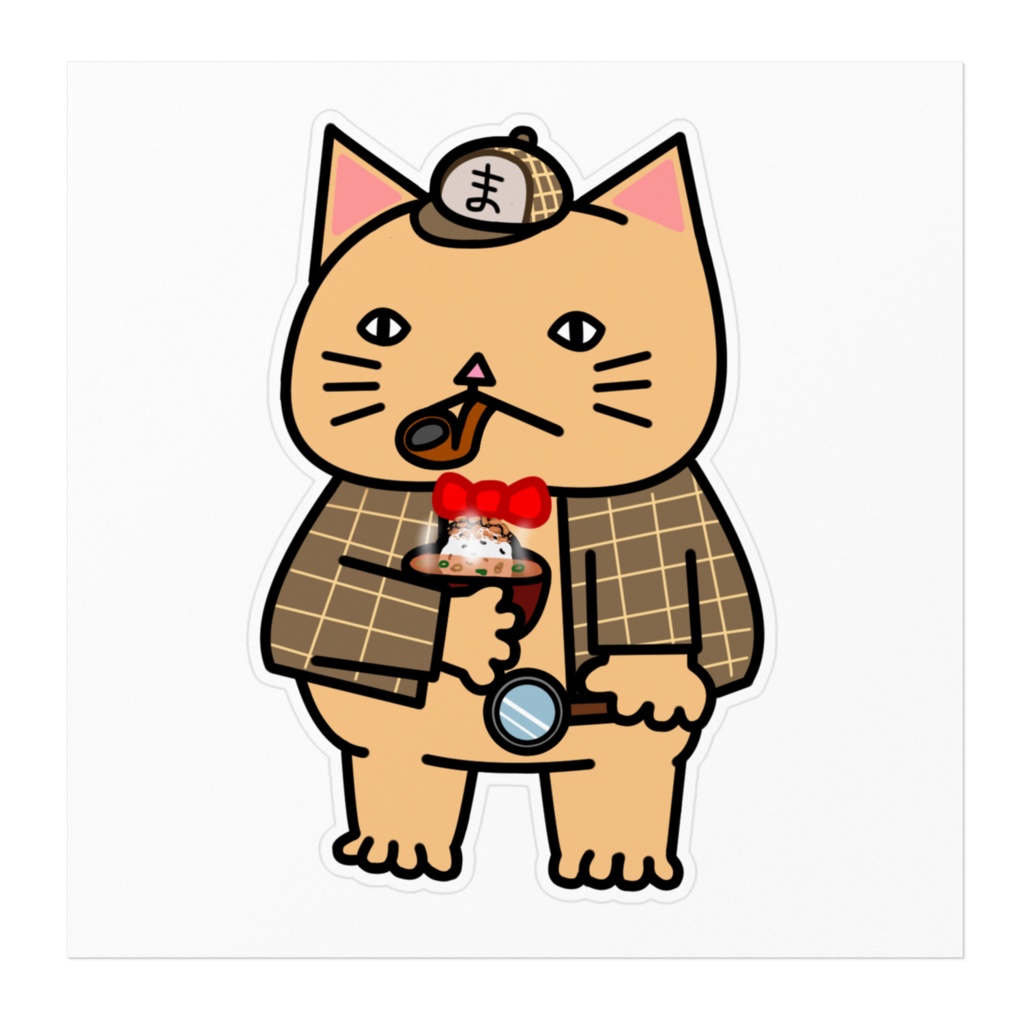 お汁探偵ねこじるまんまステッカー
