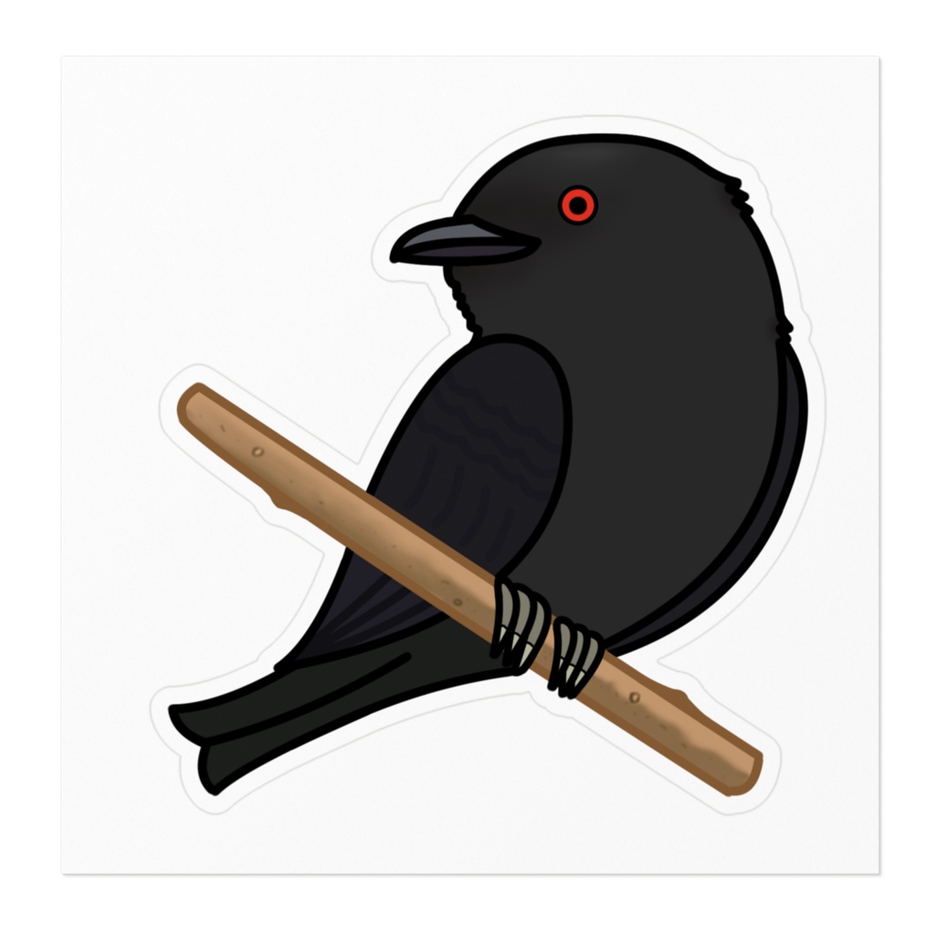 ミーアキャットさんを騙してしまったクロオウチュウさんステッカー