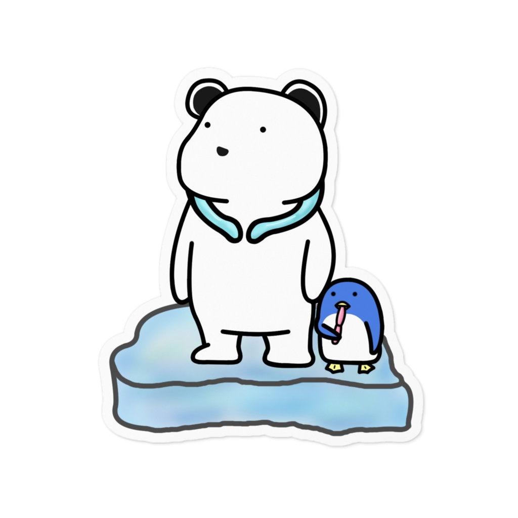 アイスなリングを着けてしまったシロクマさんステッカー