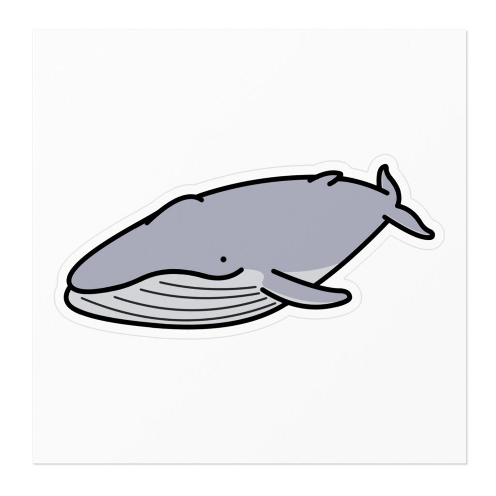 世界最大のシロナガスクジラさんステッカー